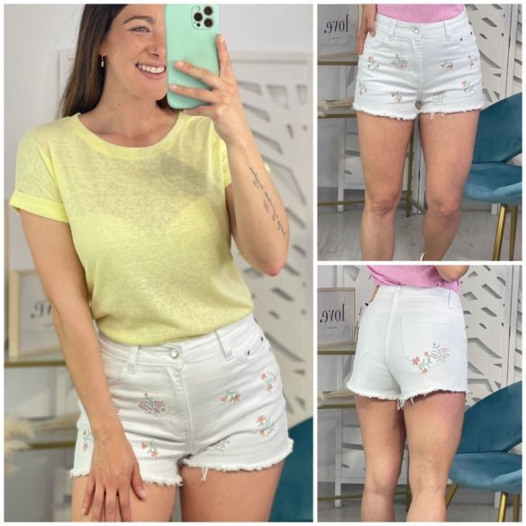Short Bordado Flores