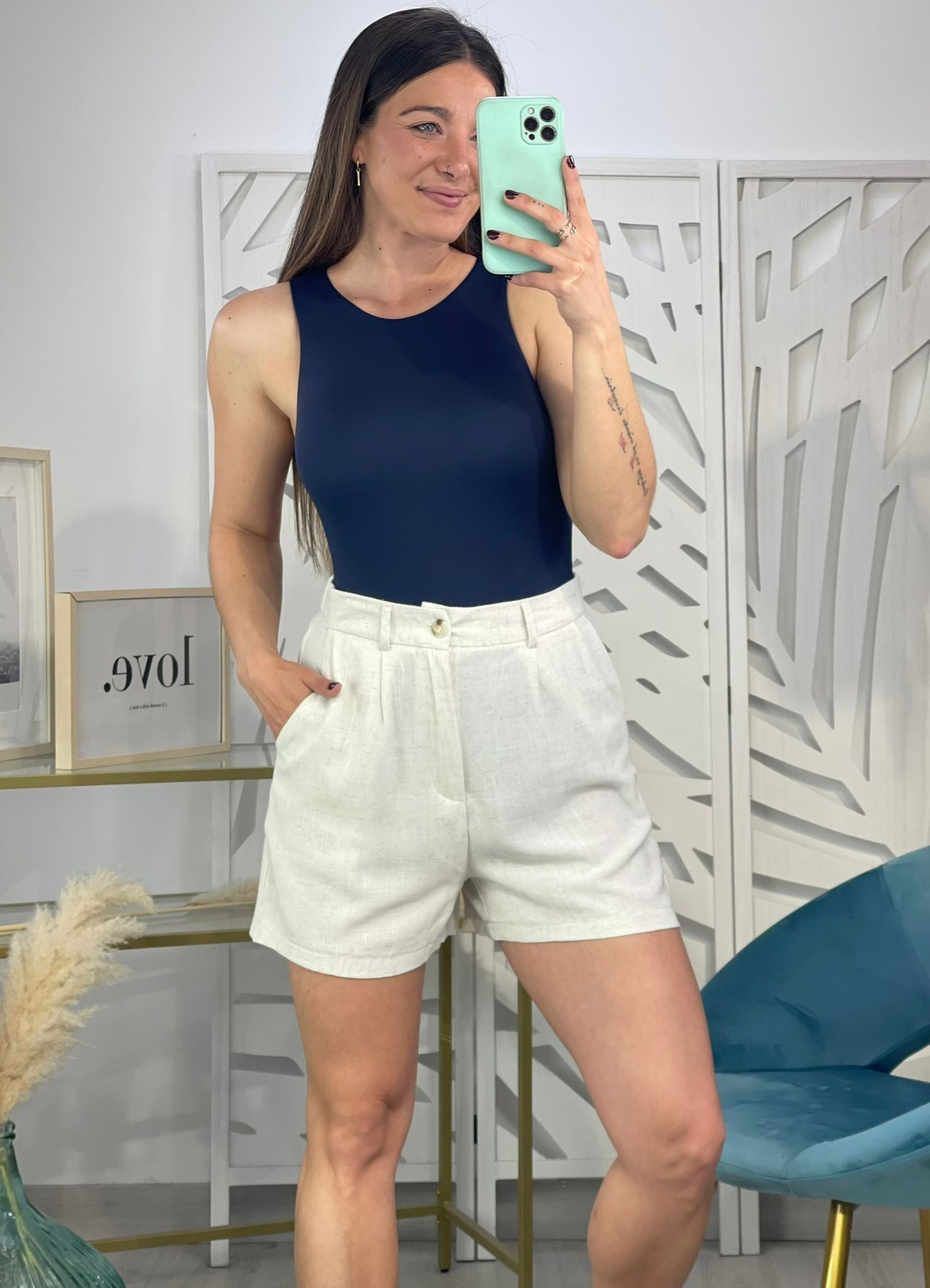 Pantalón Lino Corto Edurne - Imagen 3
