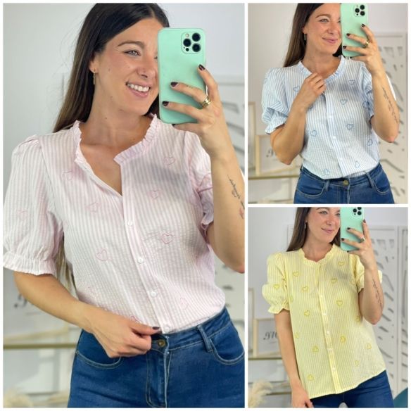Camisa Rayas Corazones