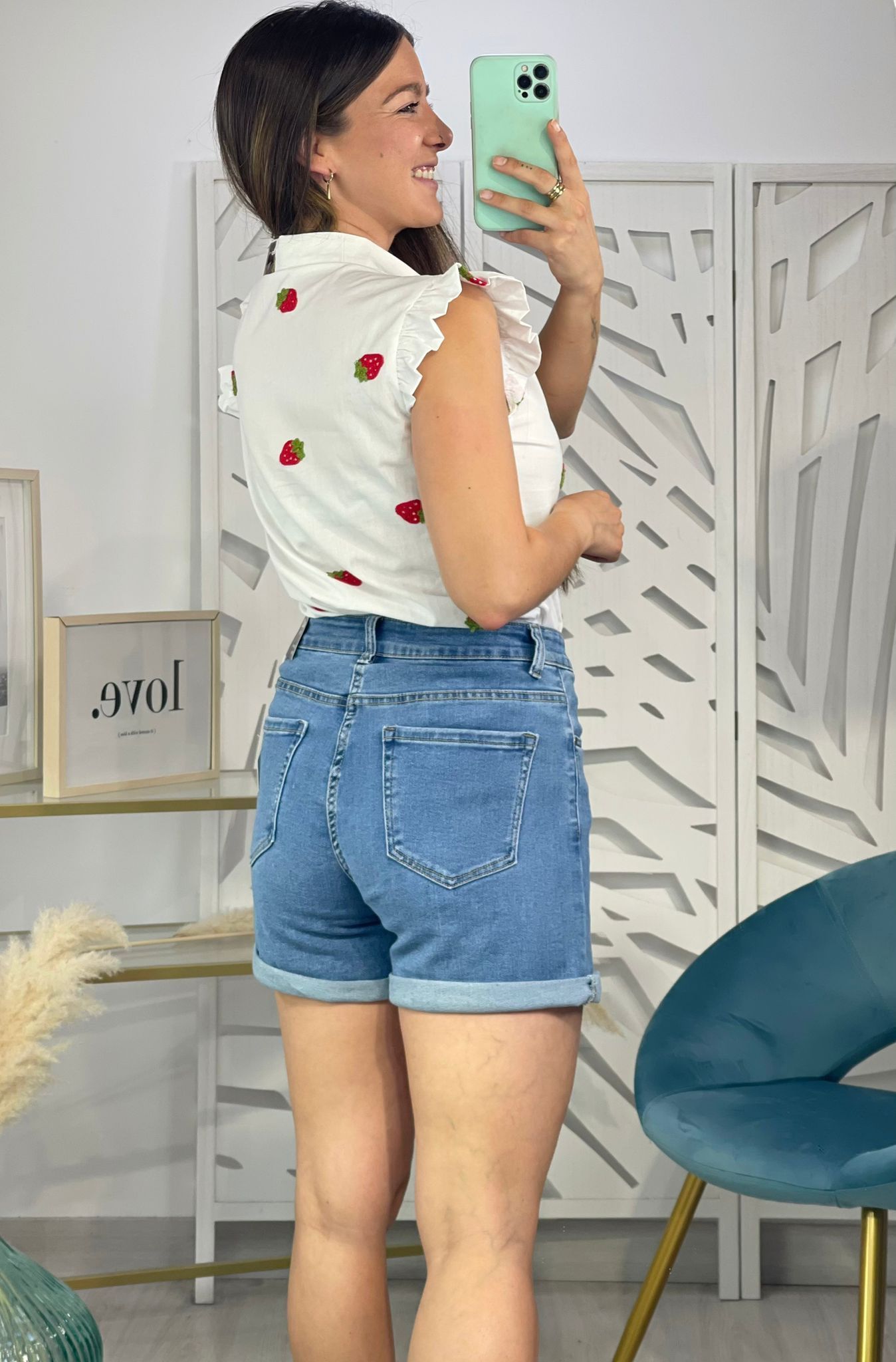 Camisa Fresas Bordadas - Imagen 5