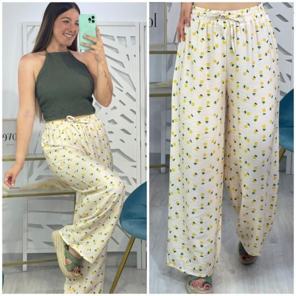 Pantalón Fluido Limones