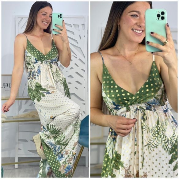 Vestido Tirantes Tropical - Verde