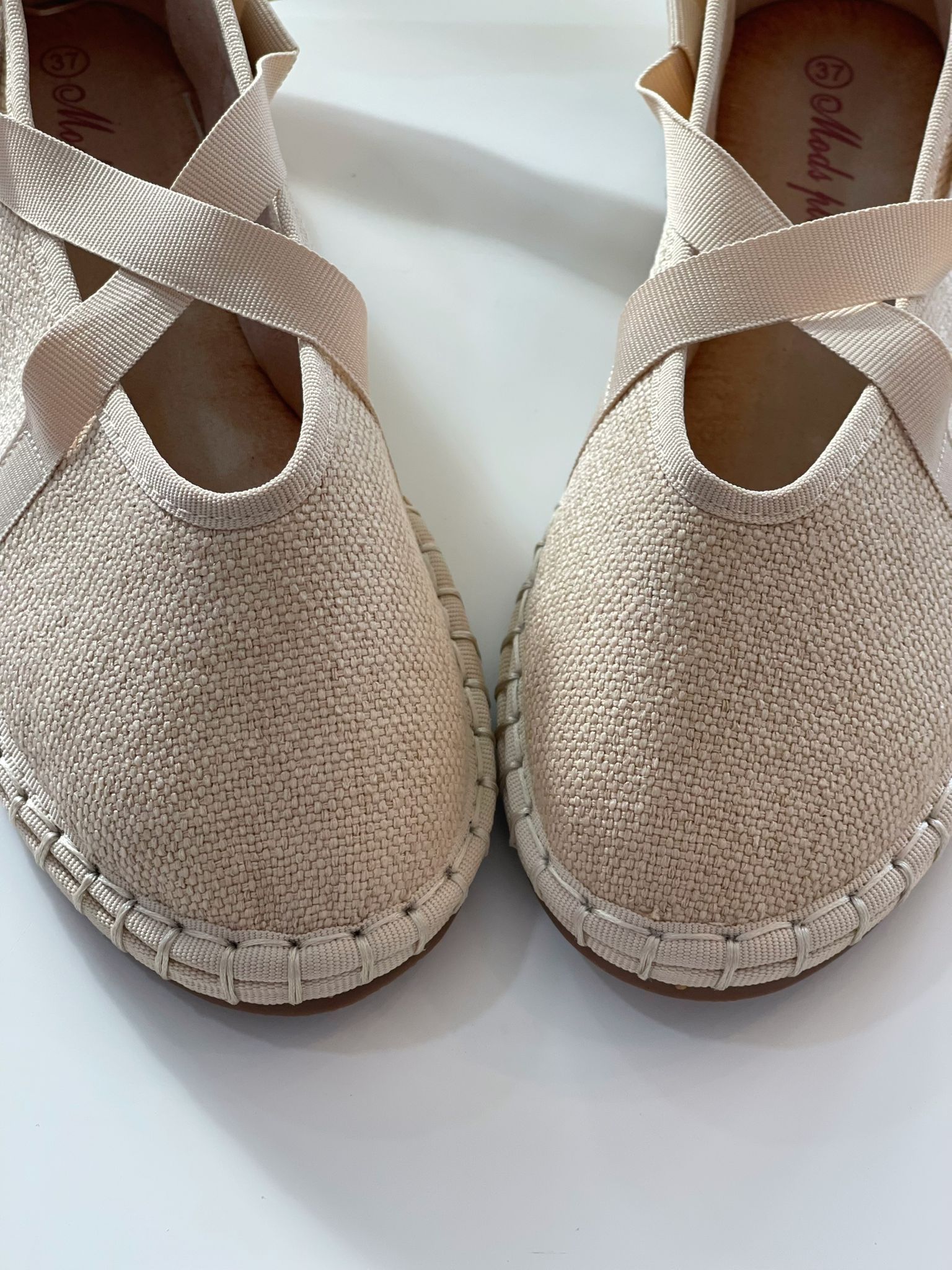 Merceditas Cruzadas Cintas - Beige - Imagen 3