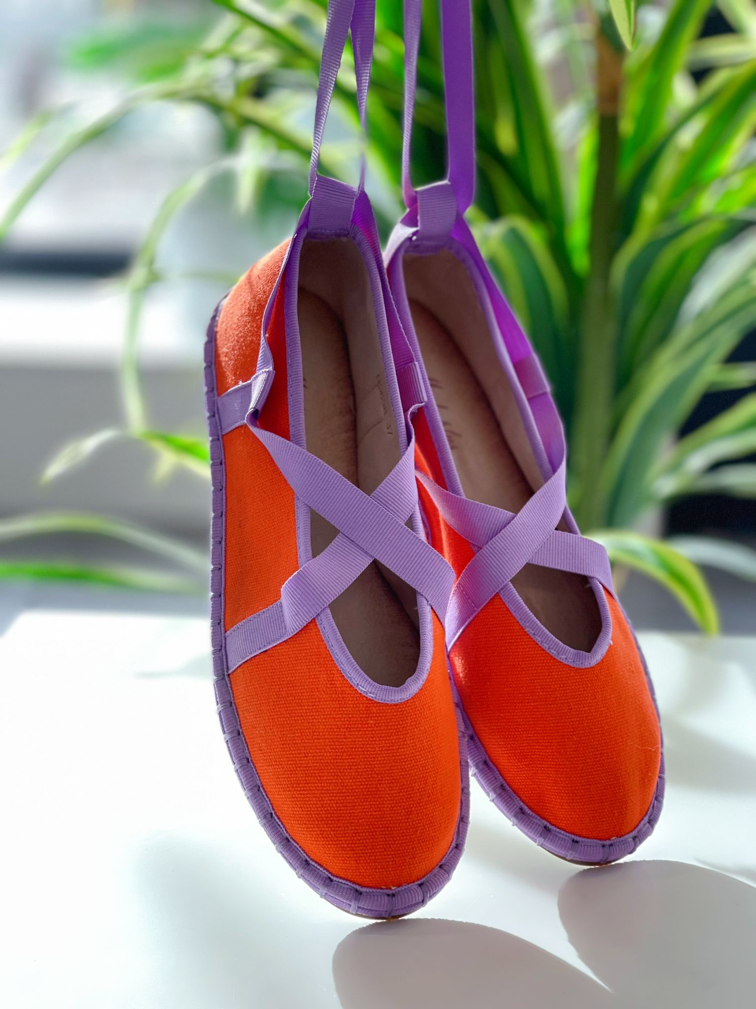 Merceditas Cruzadas Cintas - Naranja - Imagen 2