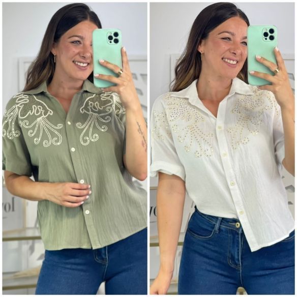 Camisa Estampada Lentejuelas