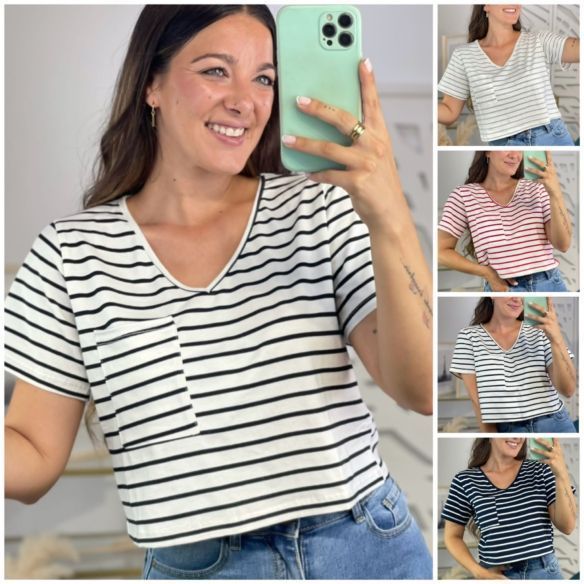 Camiseta Corta Rayas