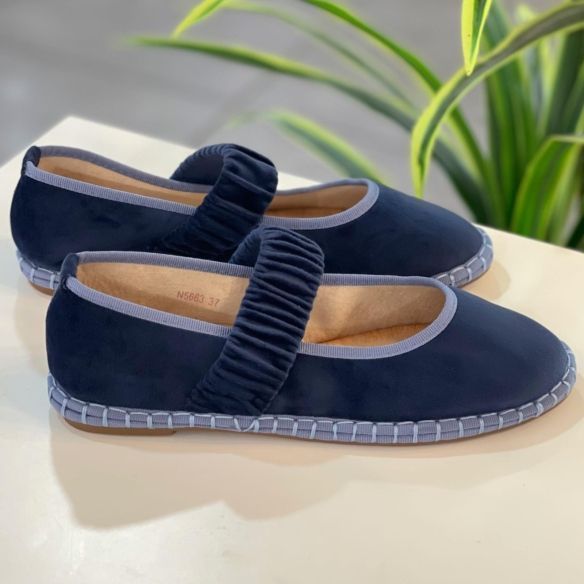 Bailarina Terciopelo Ofelia - Azul Marino