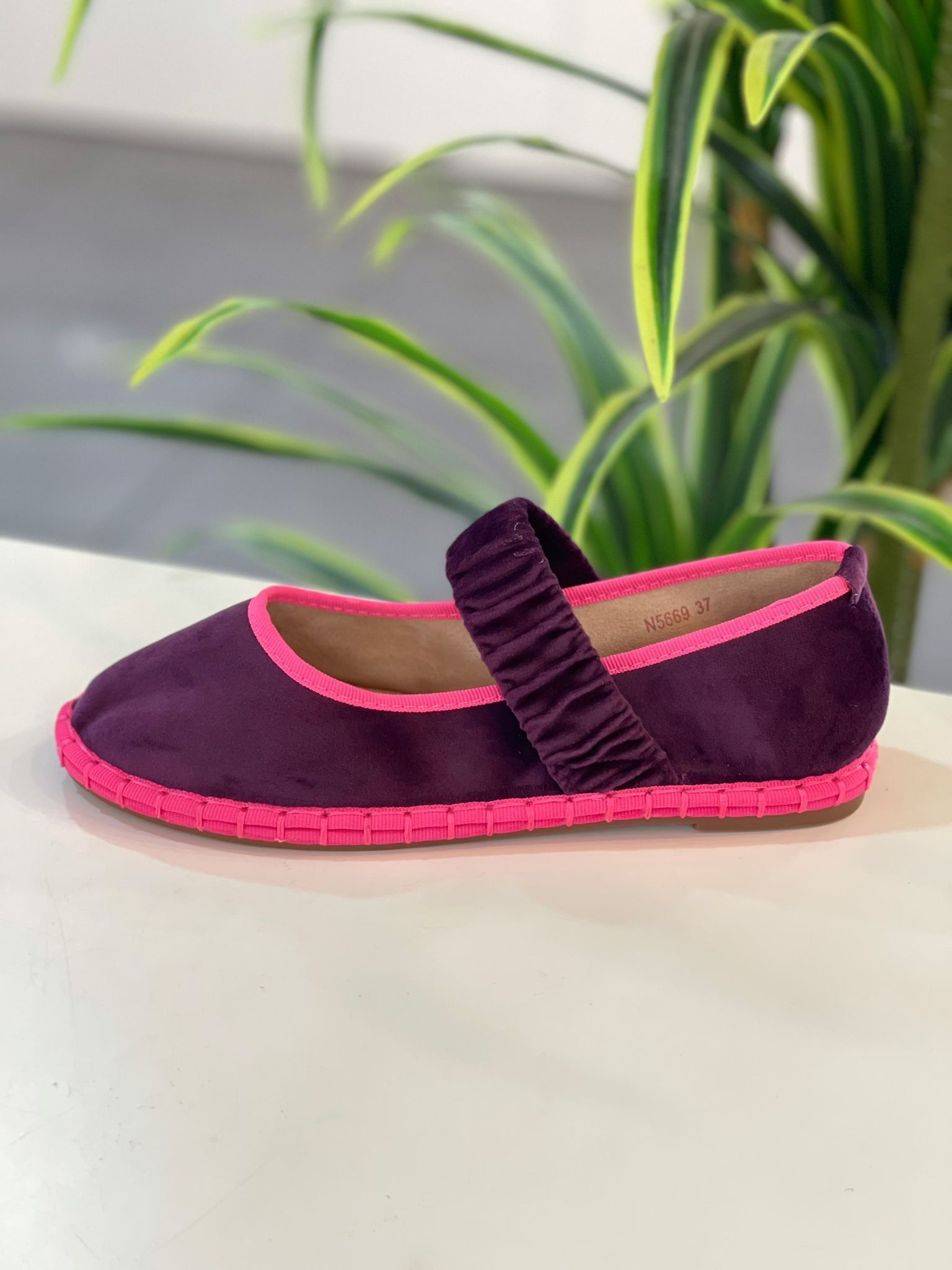 Bailarina Terciopelo Ofelia - Morado / Fucsia - Imagen 2
