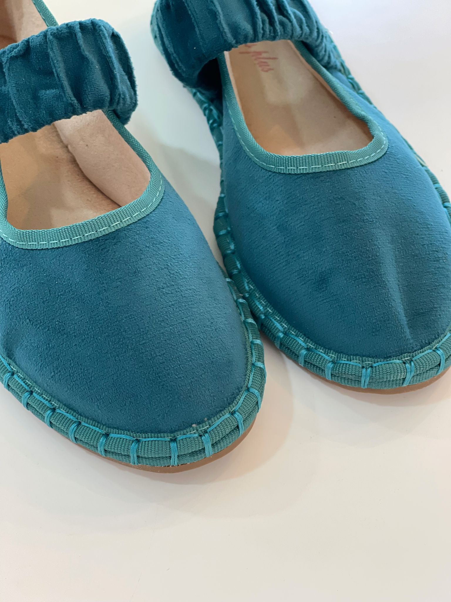 Bailarina Terciopelo Ofelia - Azul Petróleo - Imagen 2
