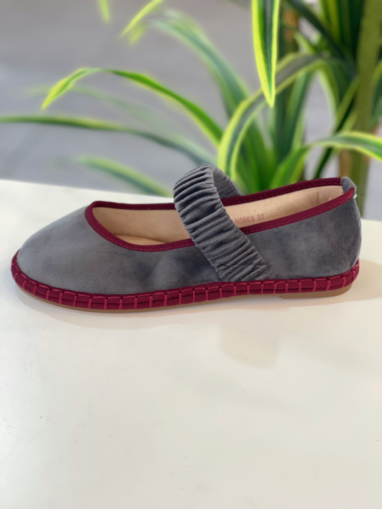 Bailarina Terciopelo Ofelia - Gris - Imagen 2