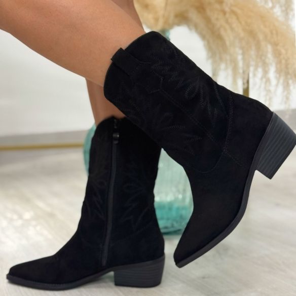 Bota Cowboy Valeria Antelina - Negra