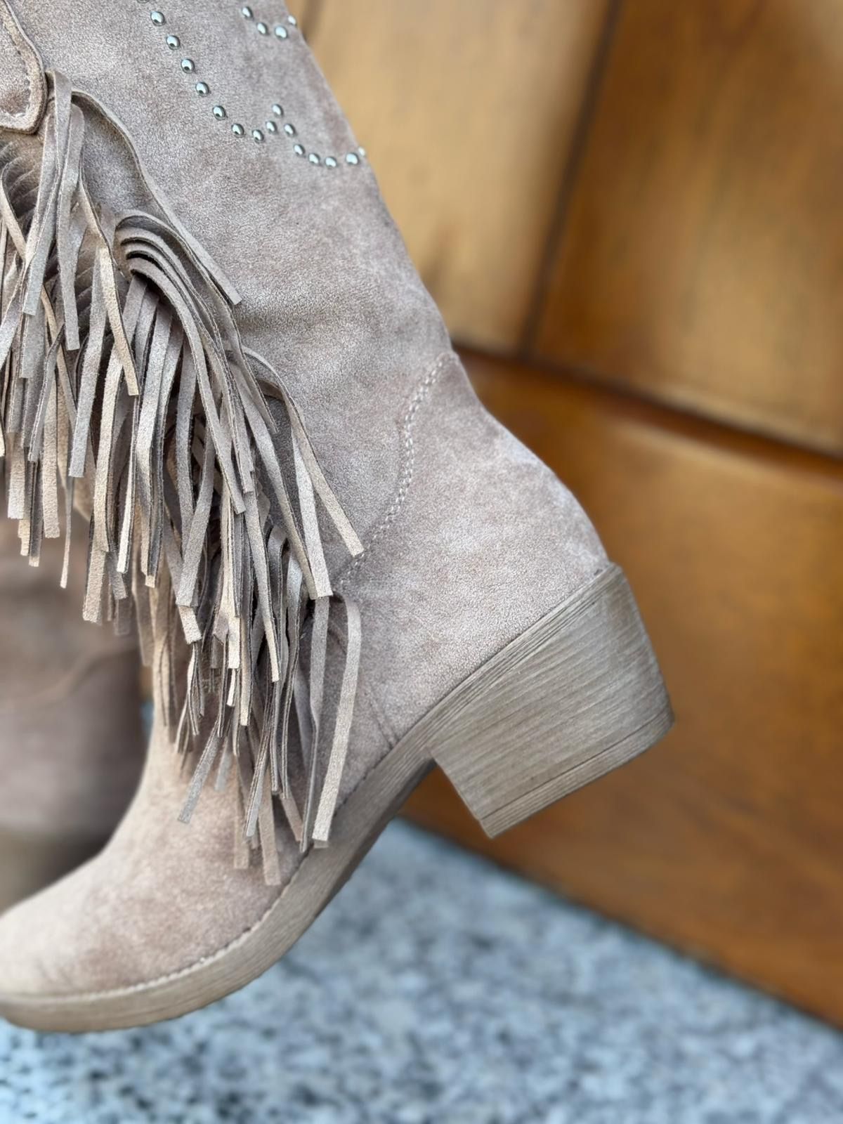 Bota Flecos Tachuelas - Kakhi - Imagen 3