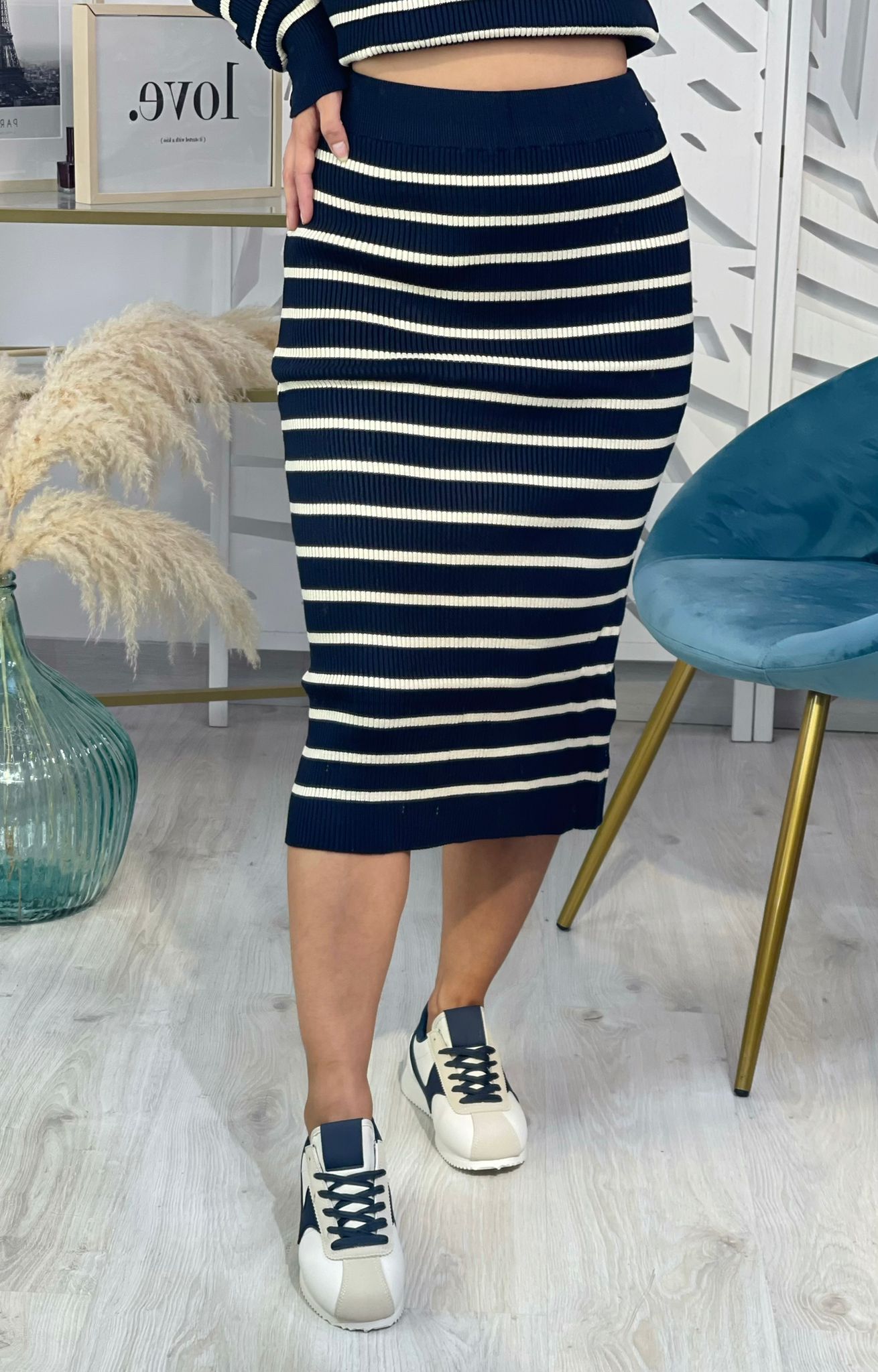Conjunto Falda Punto Rayas - Imagen 11