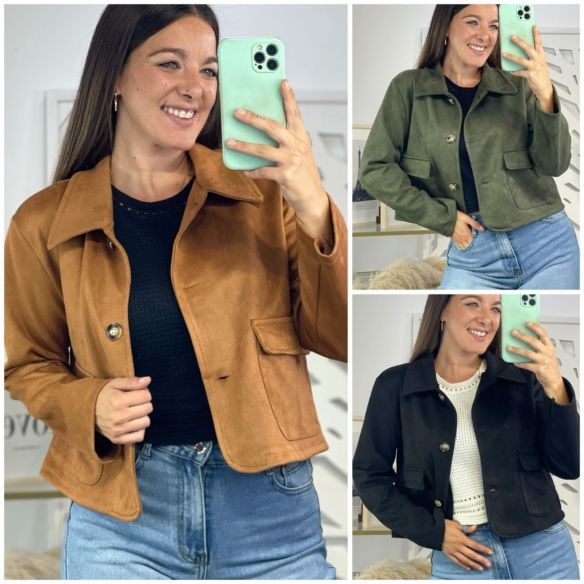 Chaqueta Corta Antelina
