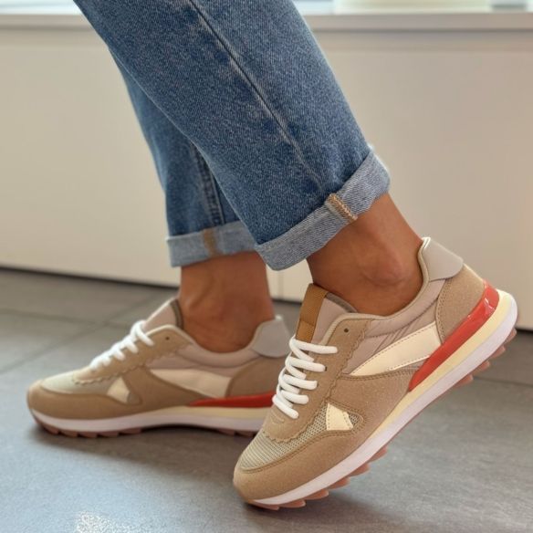 Zapatilla Aurora - Beige / Naranja