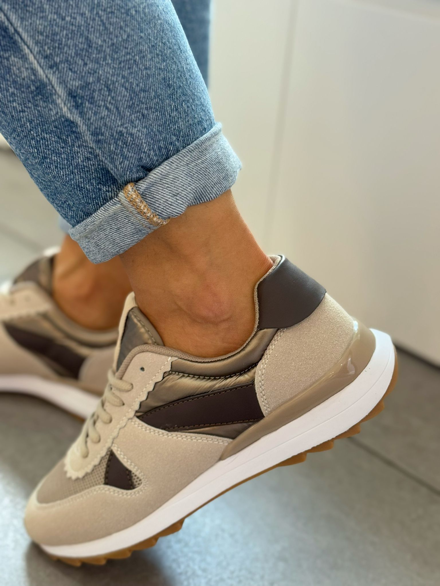 Zapatilla Aurora - Beige / Marrón - Imagen 4