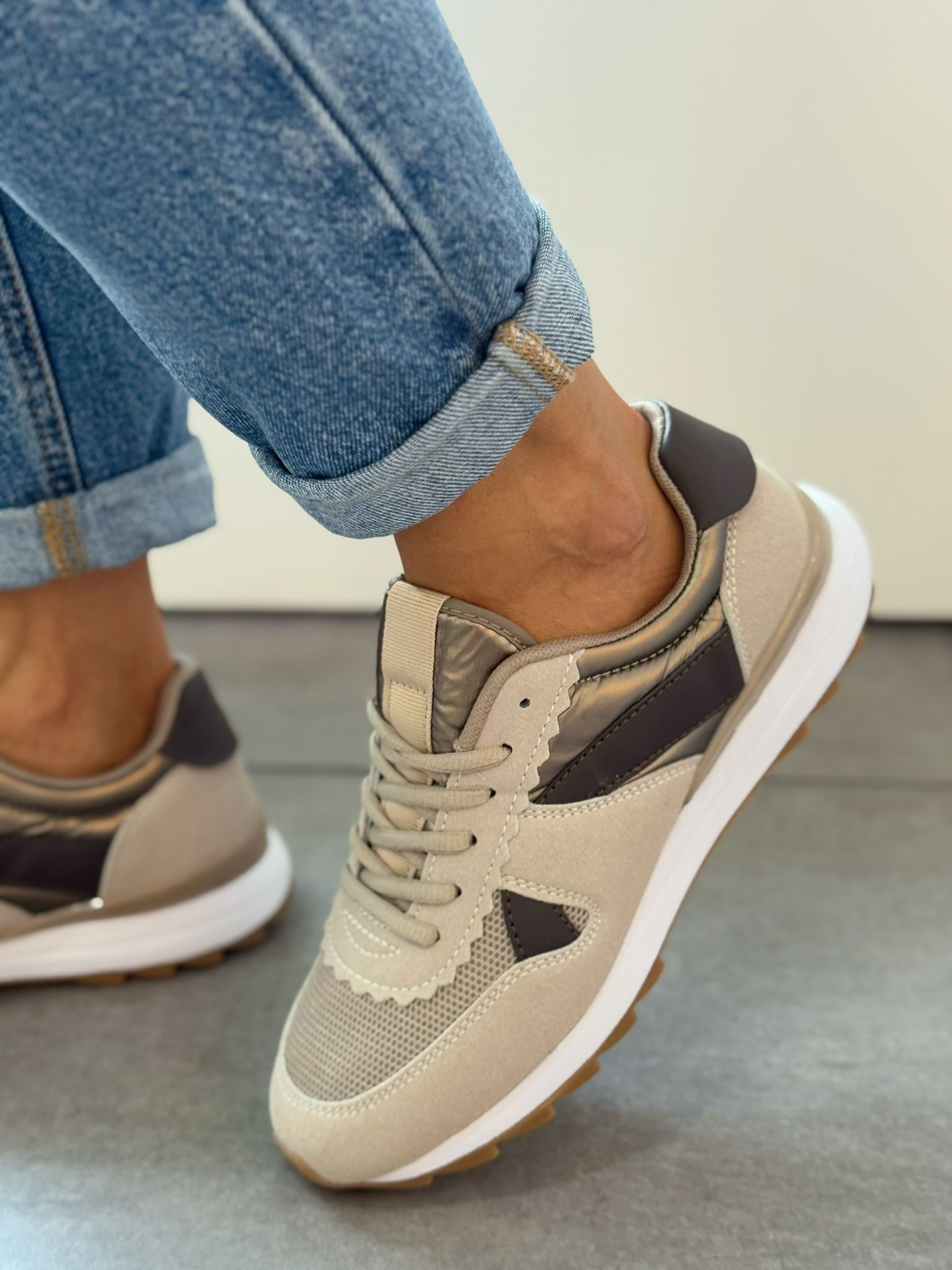 Zapatilla Aurora - Beige / Marrón - Imagen 3
