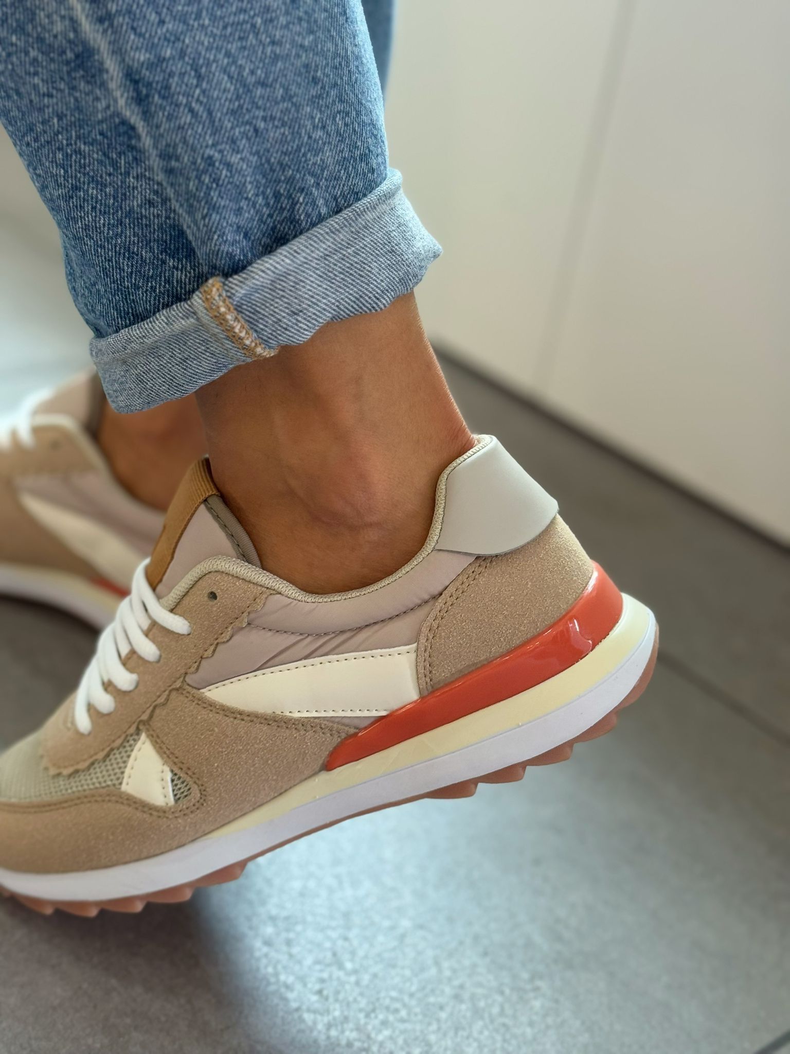 Zapatilla Aurora - Beige / Naranja - Imagen 3