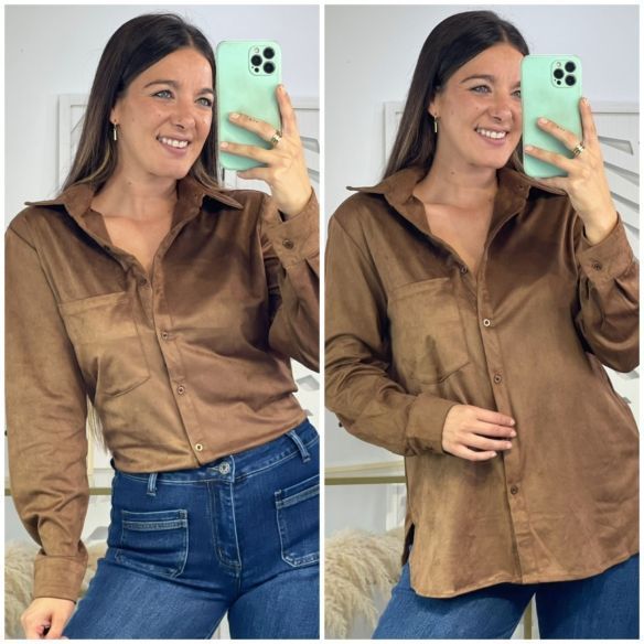 Camisa Antelina Marrón