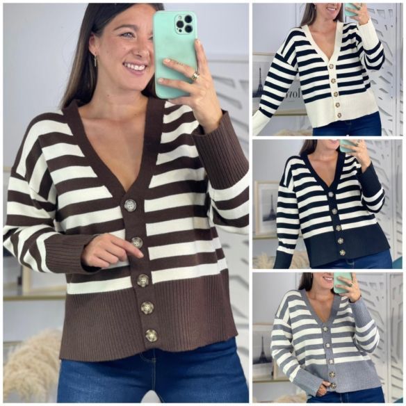 Chaqueta Punto Rayas