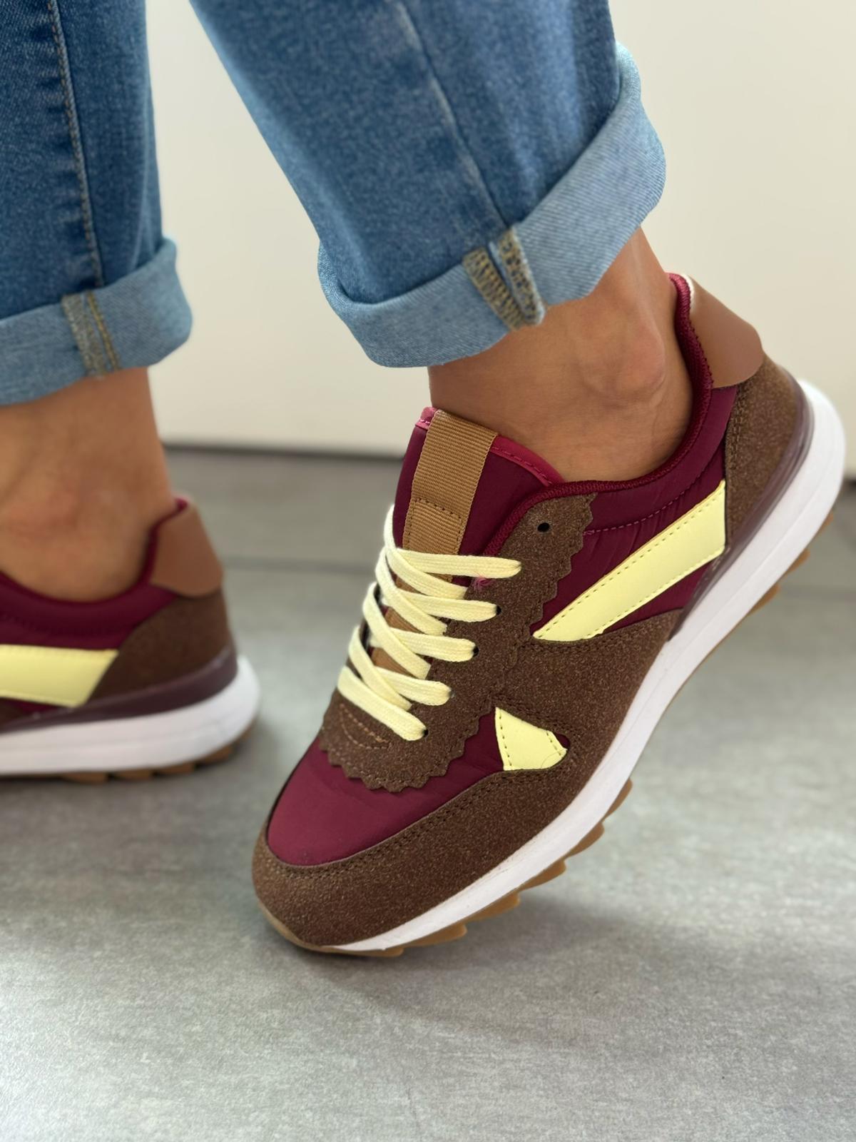 Zapatilla Aurora - Marrón / Amarilla - Imagen 2