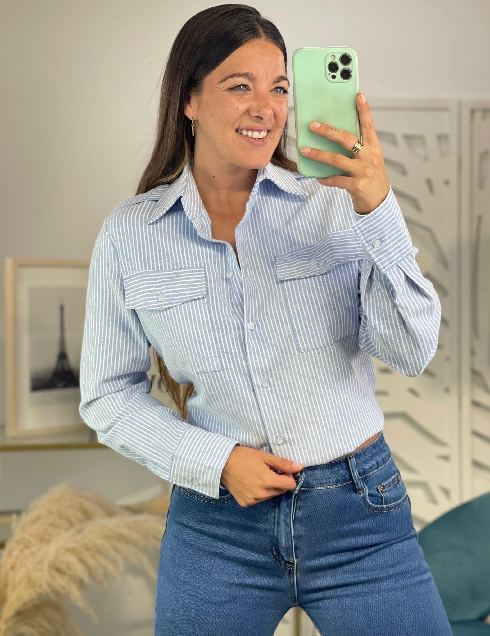 Camisa Rayas Bolsillos - Imagen 3