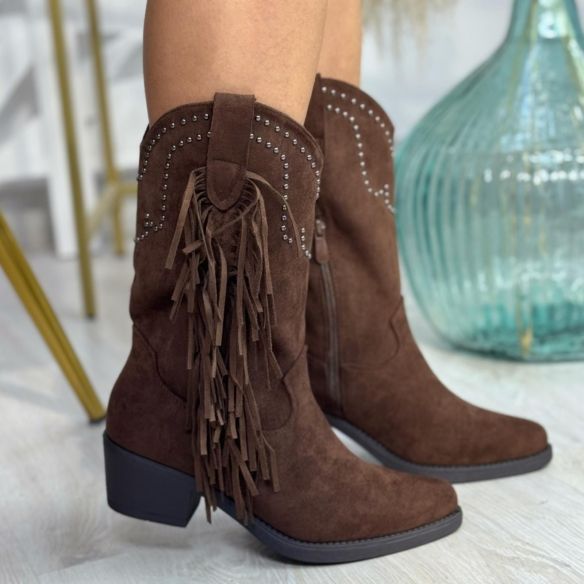 Bota Flecos Tachuelas - Marrón