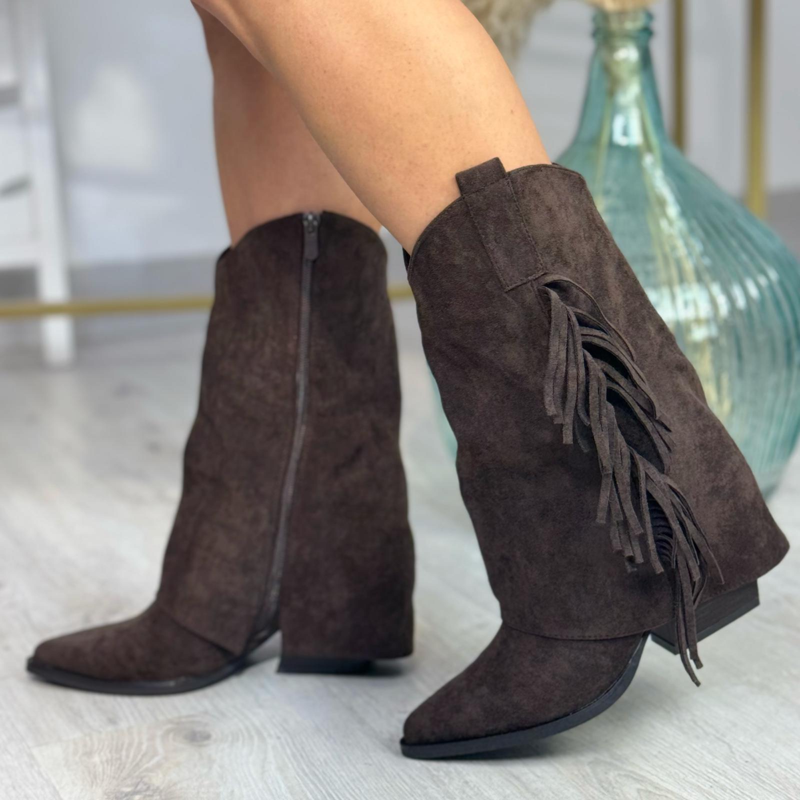 Bota Cowboy Flecos Liria - Marrón
