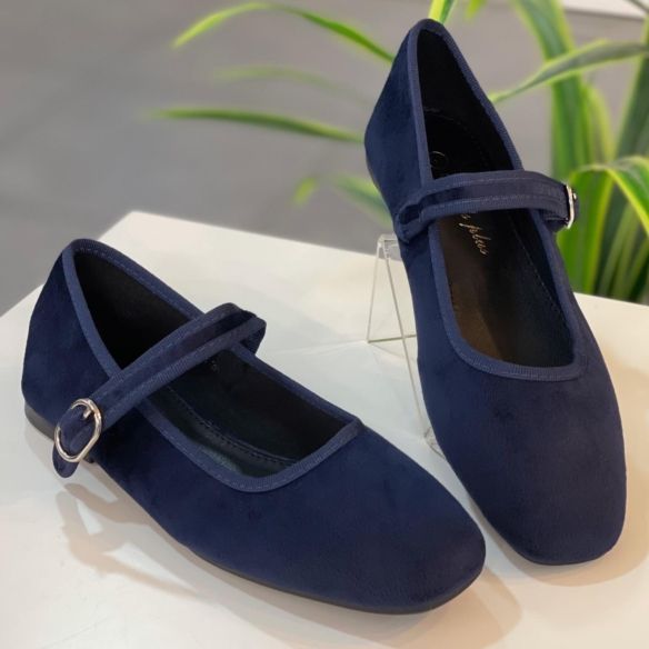 Bailarina Terciopelo - Azul Marino