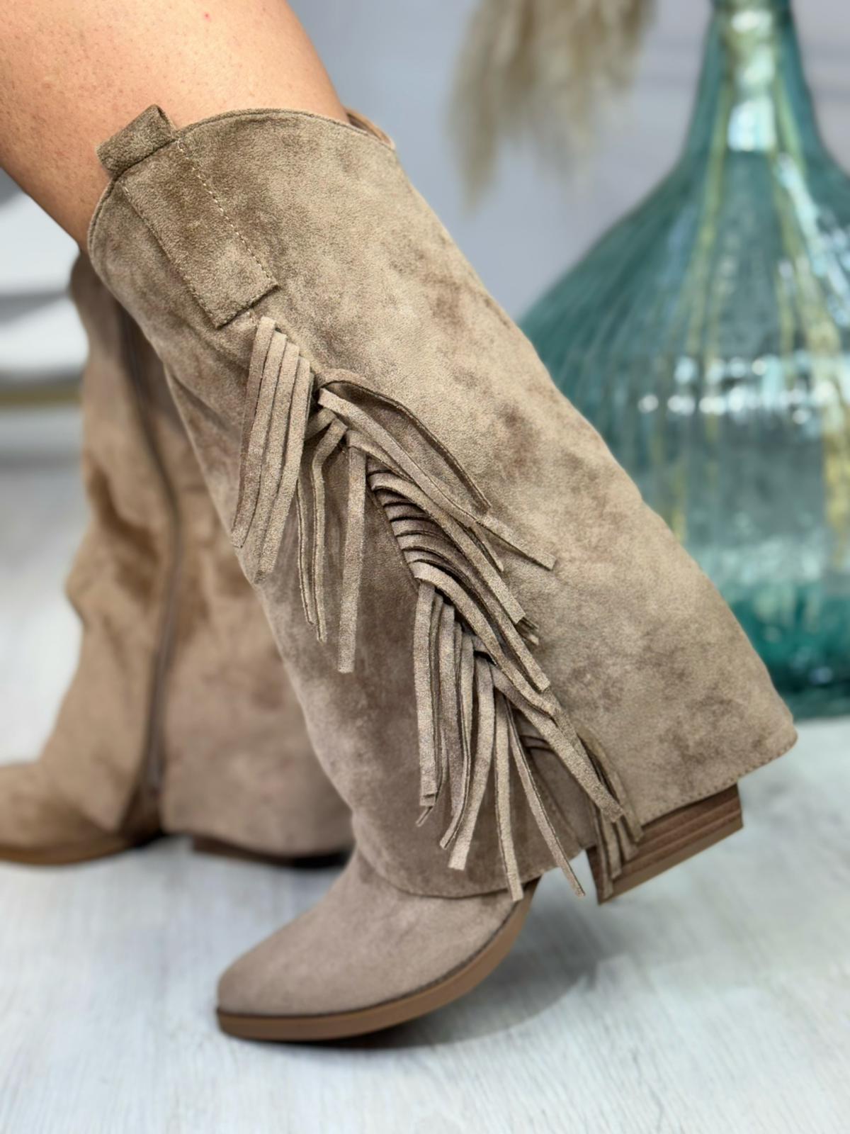 Bota Cowboy Flecos Liria - Kakhi - Imagen 2