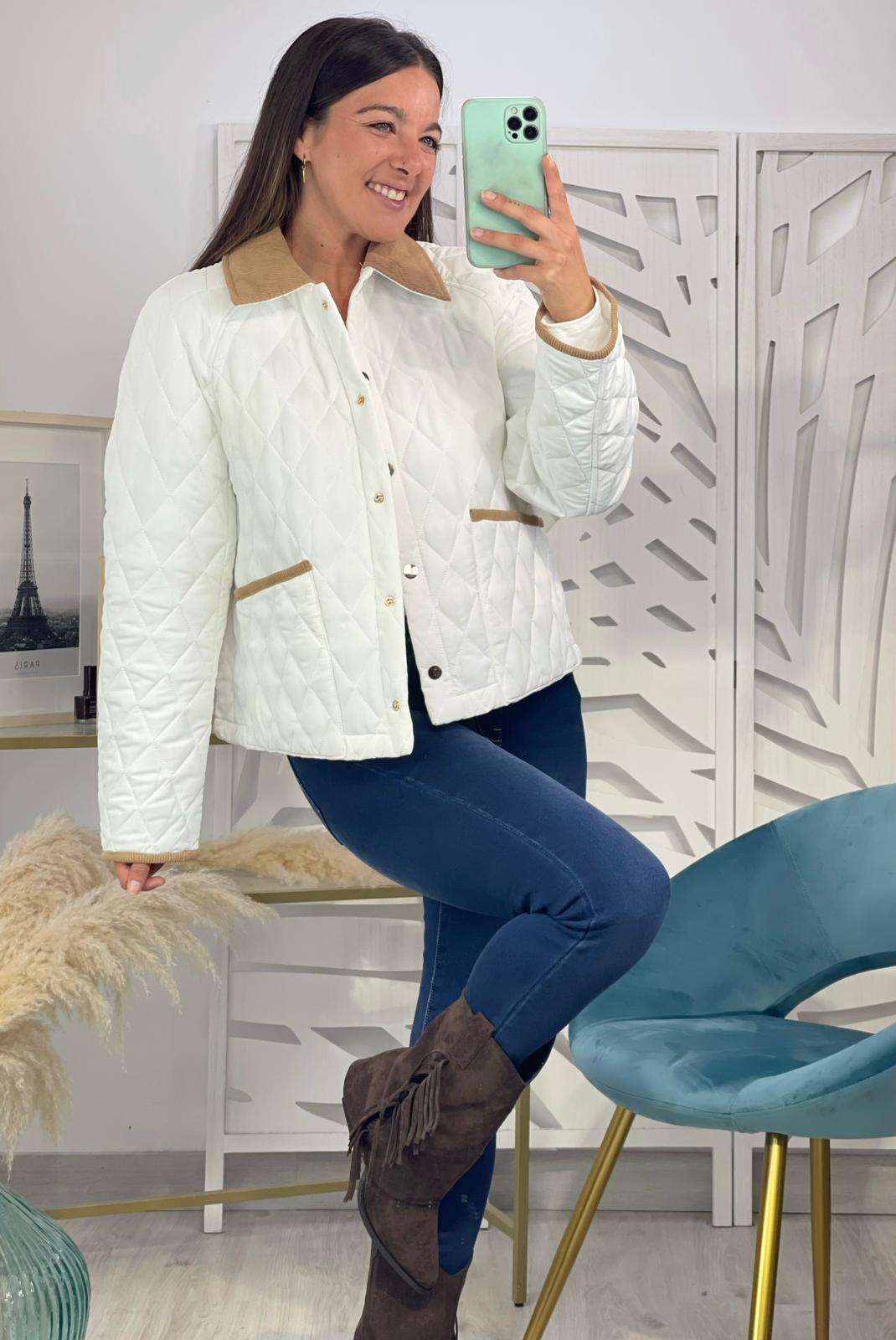 Chaqueta Acolchada Blanca - Imagen 2