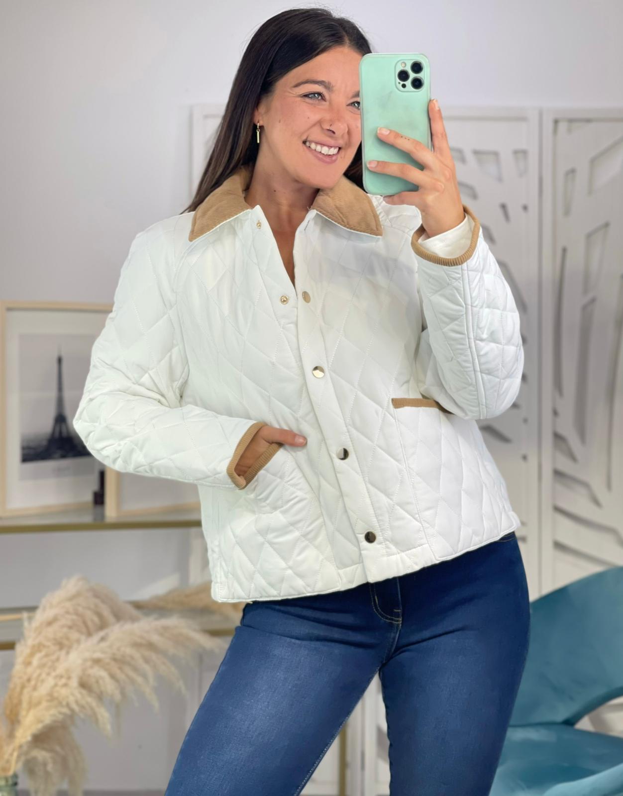 Chaqueta Acolchada Blanca - Imagen 3