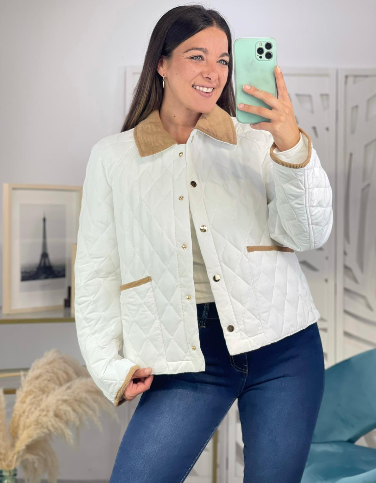 Chaqueta Acolchada Blanca - Imagen 4