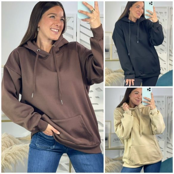 Sudadera Básica Bolsillo Capucha