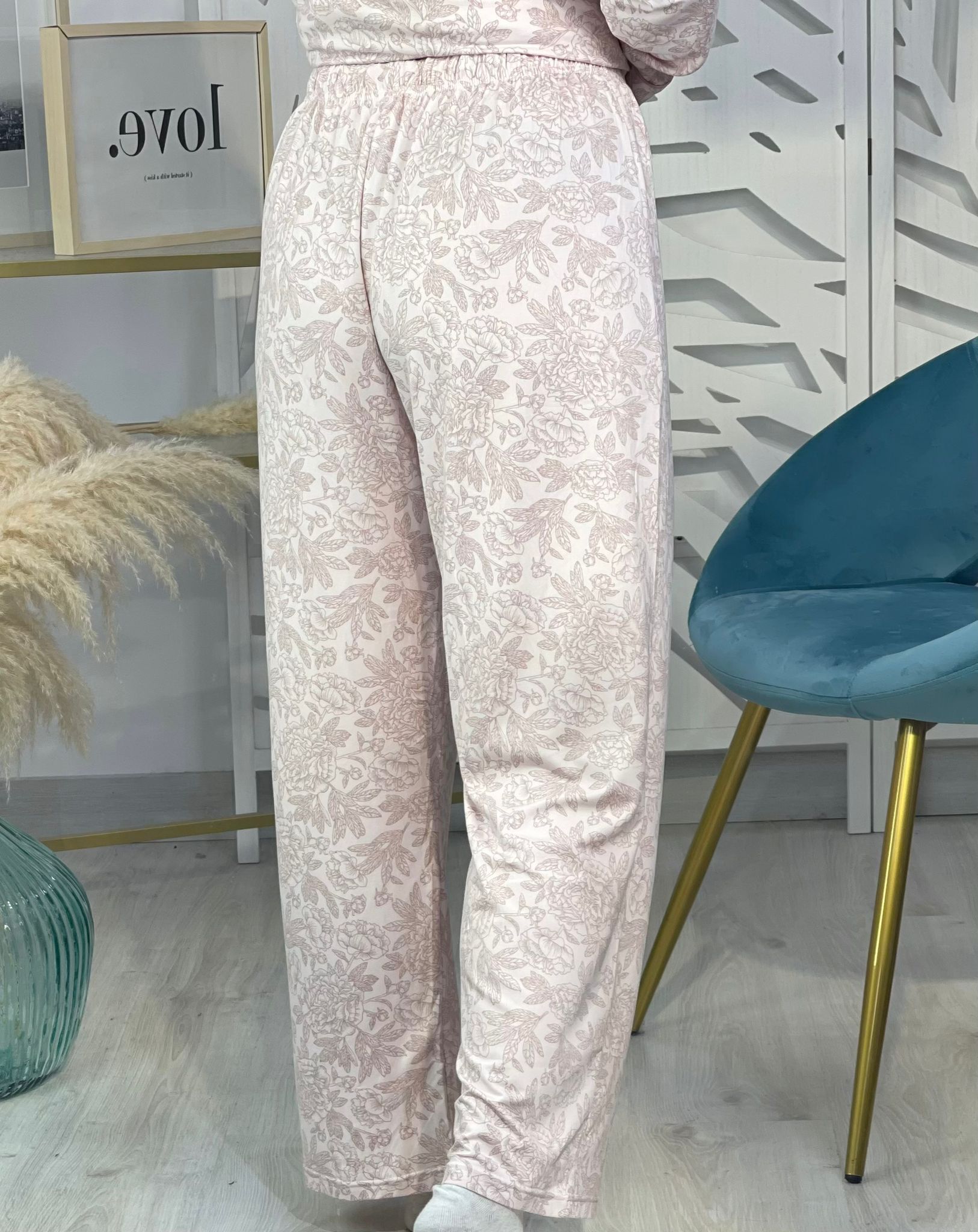 Pijama Camisero Flores Rosa - Imagen 6