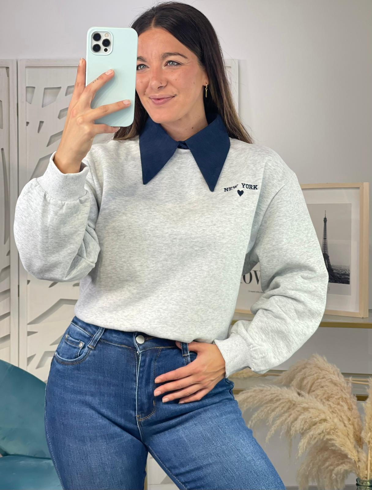 Sudadera New York Cuello Pana - Imagen 8