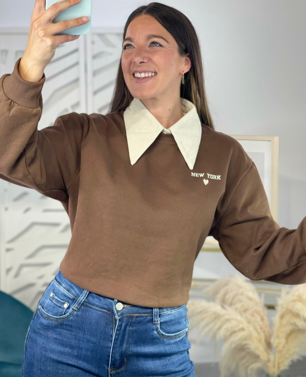 Sudadera New York Cuello Pana - Imagen 4