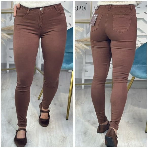 Pantalón Pitillo Marrón Claro New