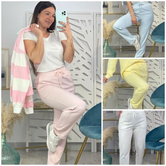Pantalón Chandal Recto Vuelta Bajo