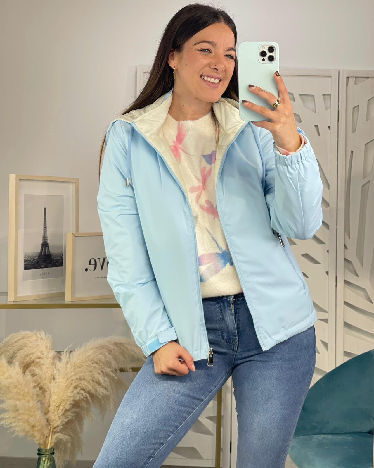 Chaqueta Reversible Acolchada - Azul - Imagen 2