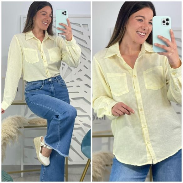 Camisa Rayas Amarilla