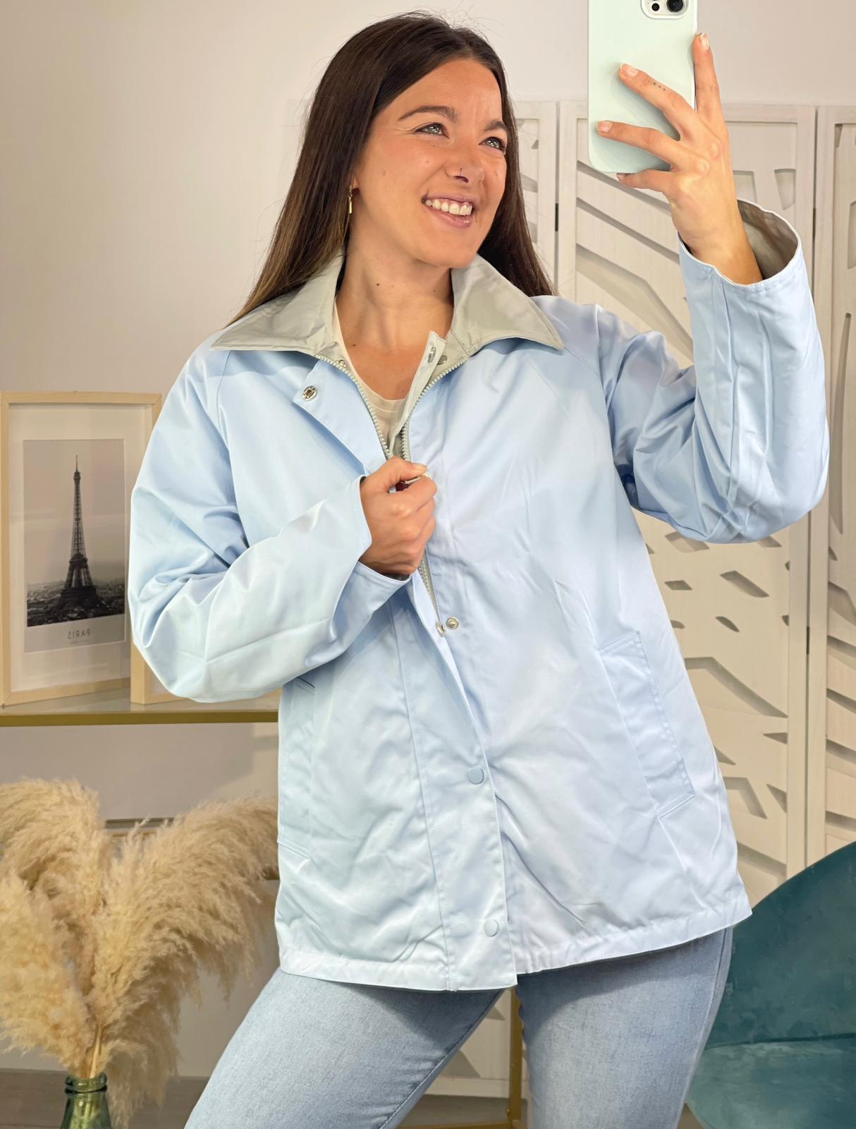 Chaqueta Reversible Julia - Turquesa / Azul - Imagen 4