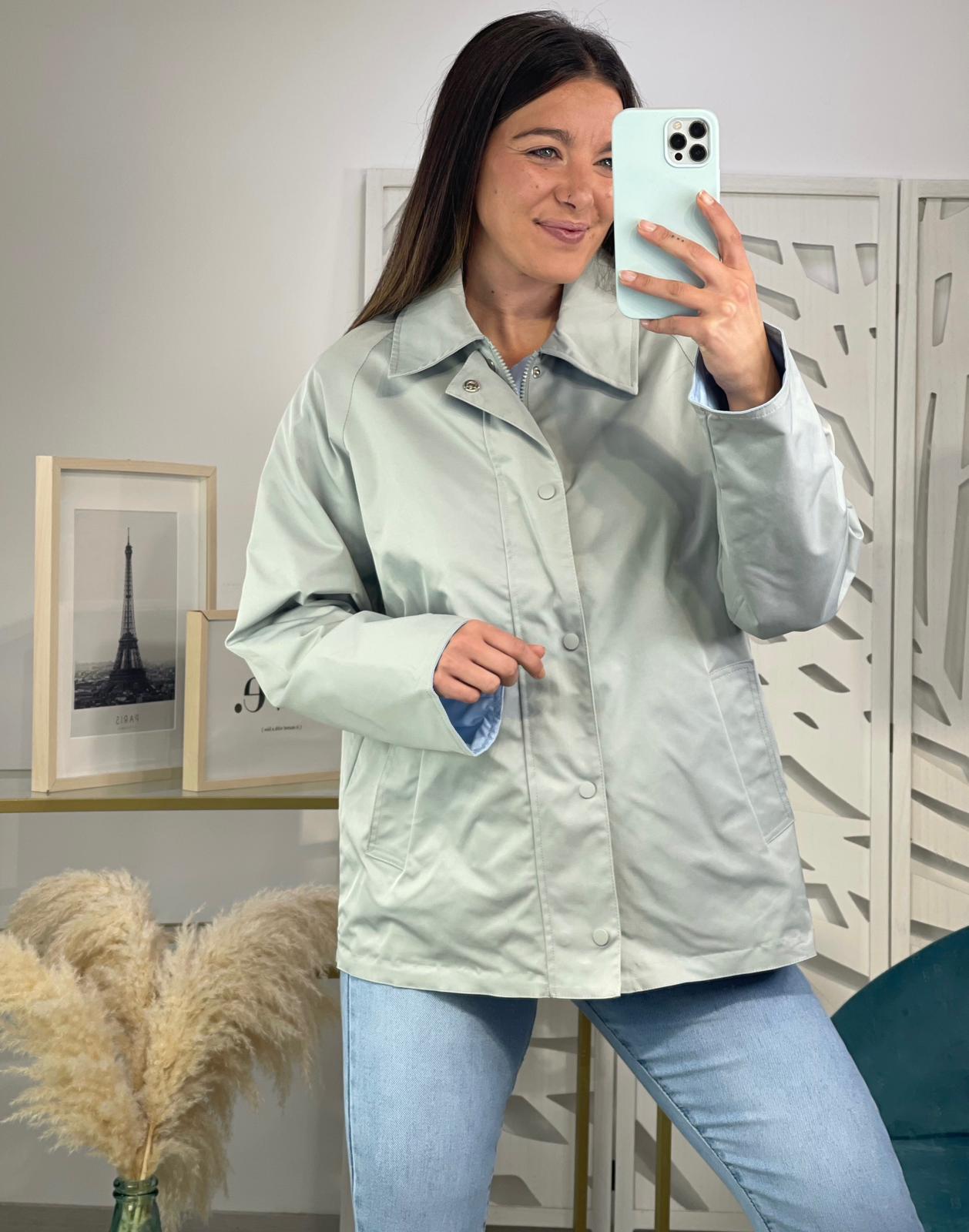 Chaqueta Reversible Julia - Turquesa / Azul - Imagen 3