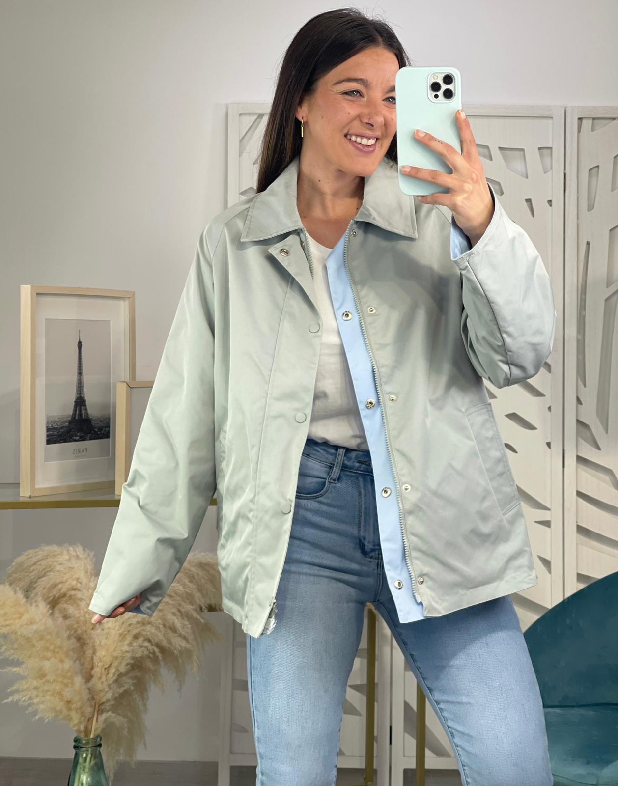 Chaqueta Reversible Julia - Turquesa / Azul - Imagen 2