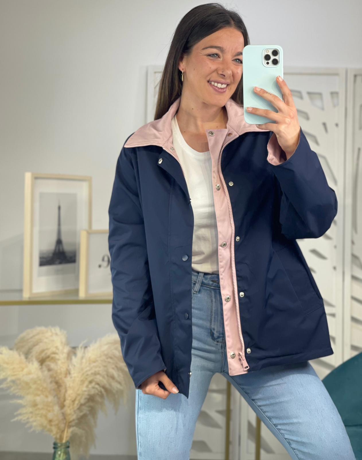 Chaqueta Reversible Julia - Azul / Rosa - Imagen 5