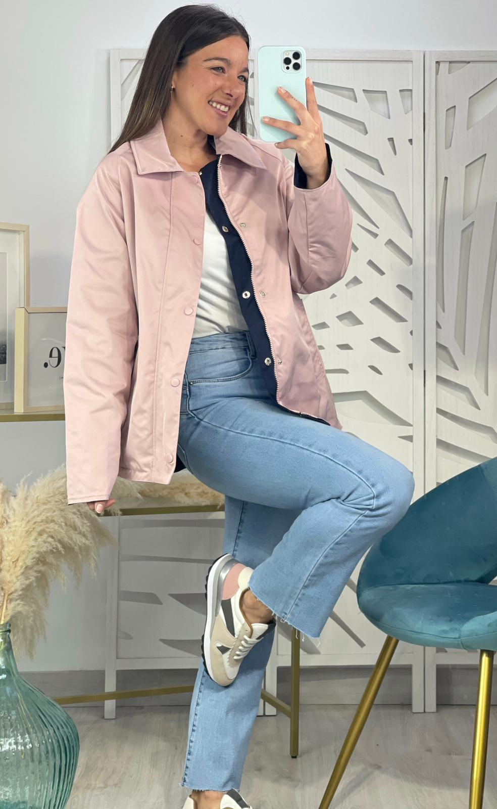 Chaqueta Reversible Julia - Azul / Rosa - Imagen 2