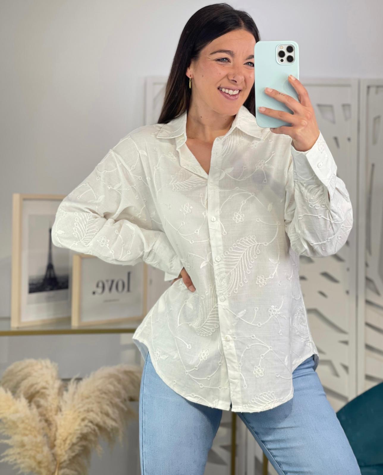 Camisa Blanca Bordada - Imagen 5