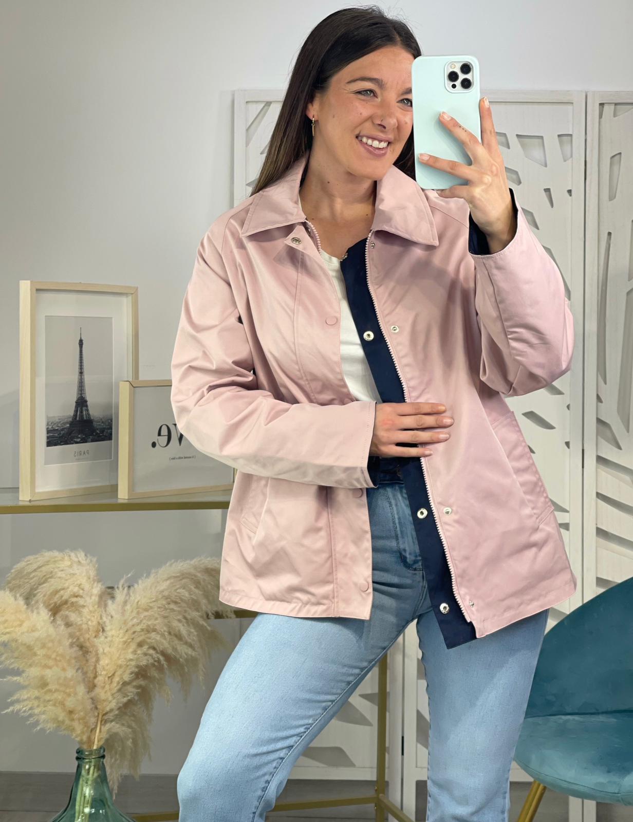 Chaqueta Reversible Julia - Azul / Rosa - Imagen 3