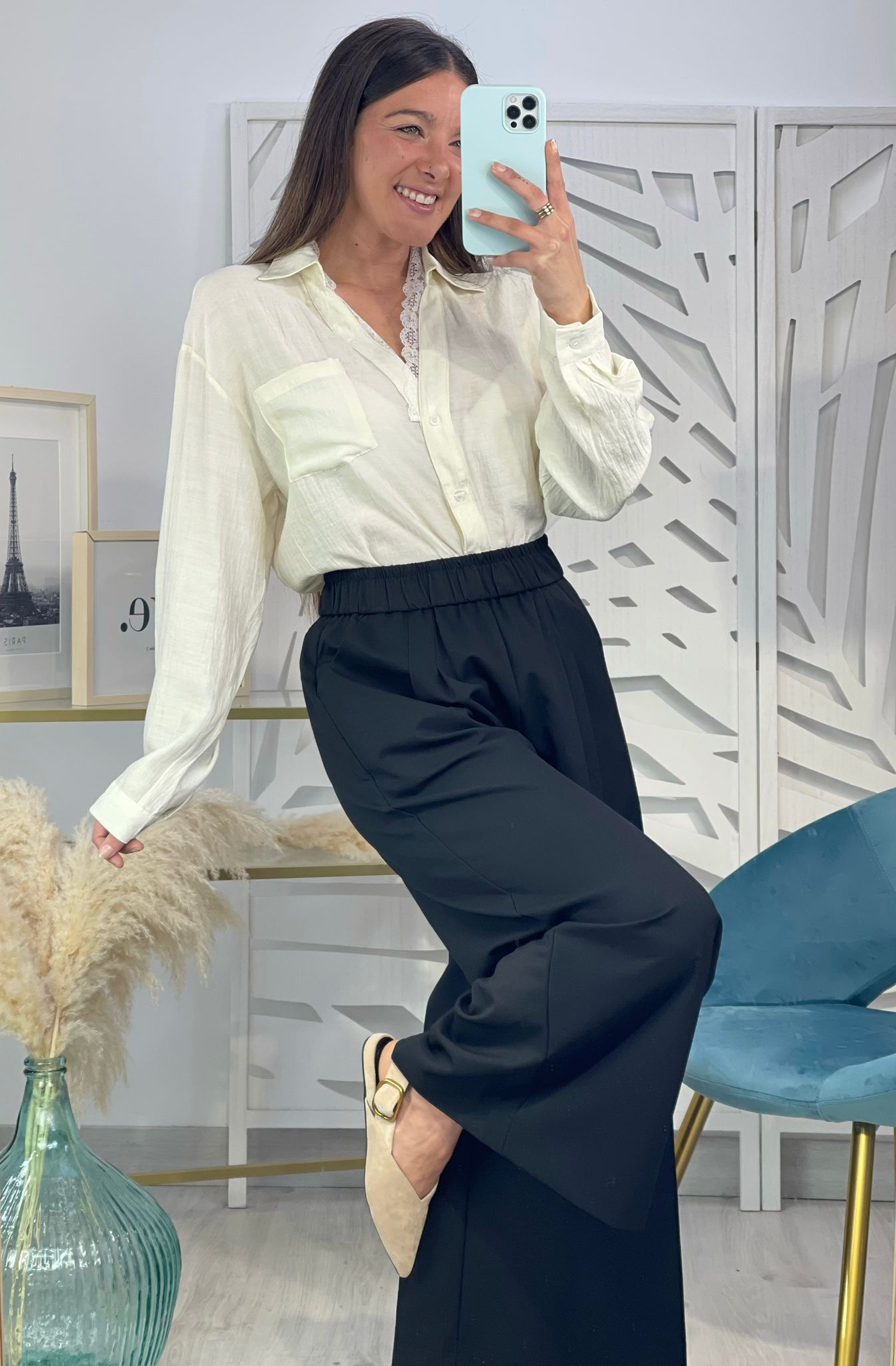 Blusa Cuello Encaje - Imagen 7