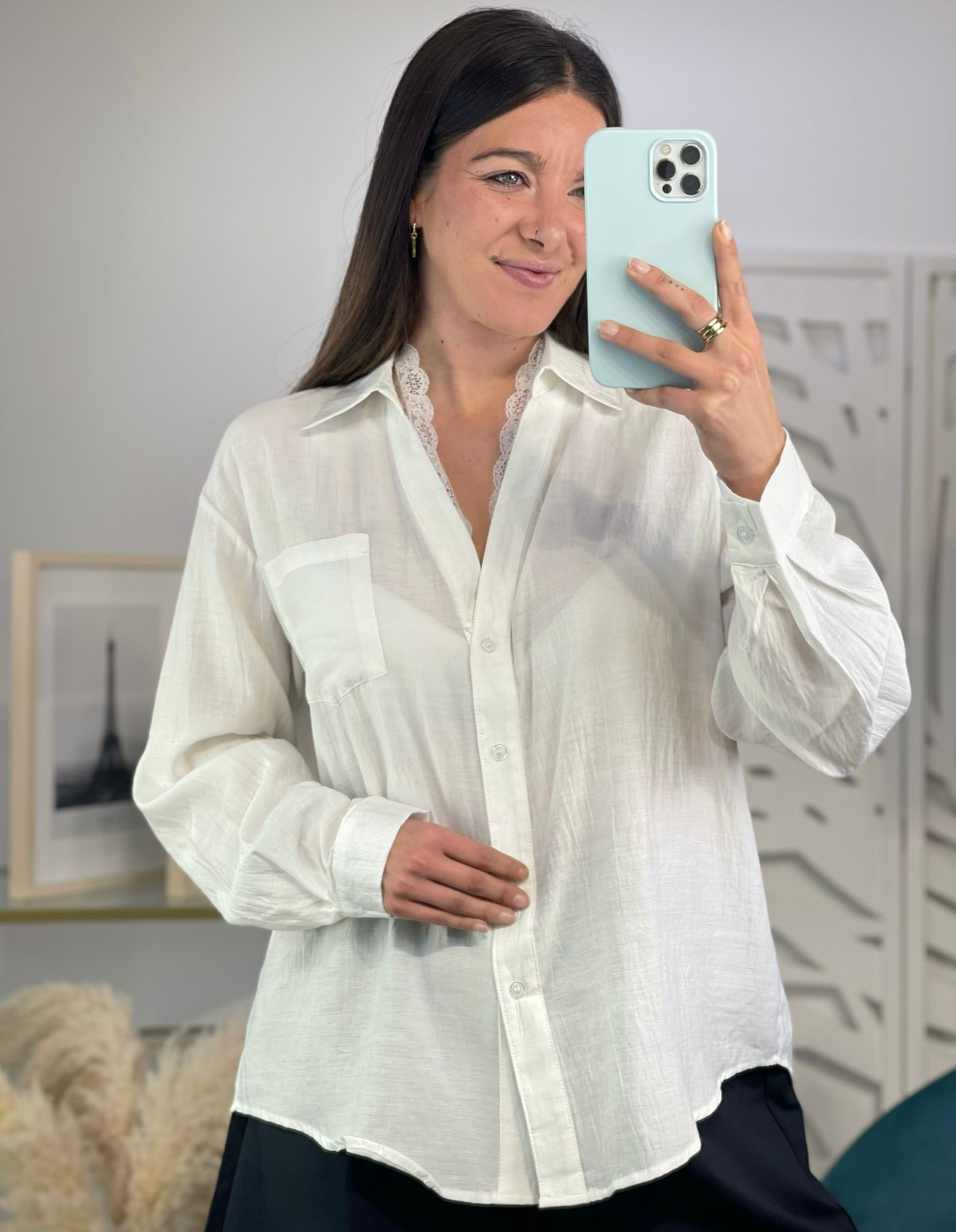 Blusa Cuello Encaje - Imagen 4